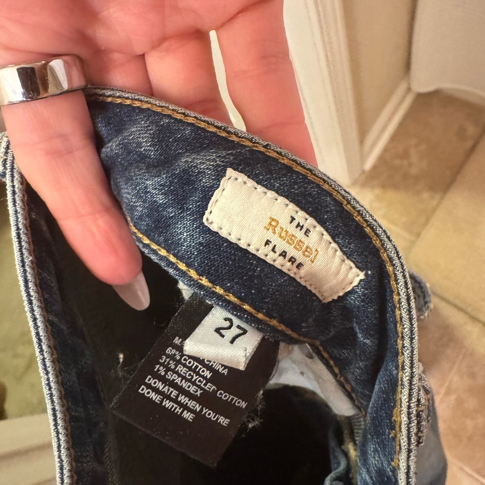 Blue Flare Wide Leg Jeans